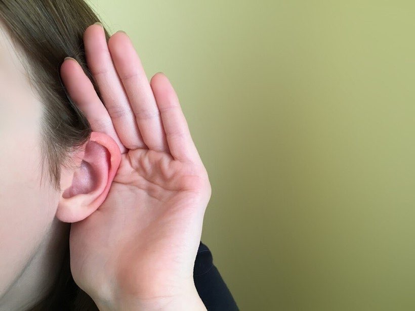 We hear with our ears.