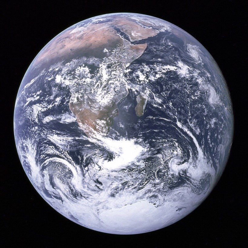 Our planet Earth, photographed from space.