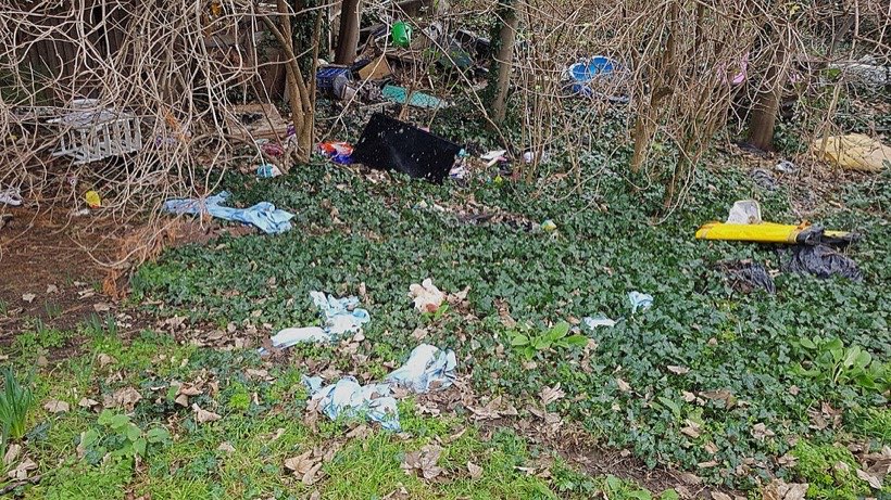 Rubbish piles up when it is not collected or recycled.