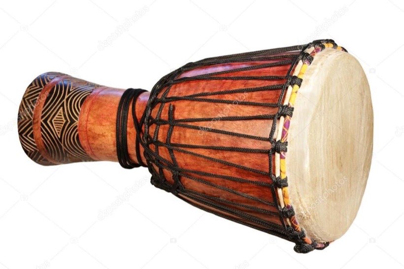 When a drum is hit, its skin vibrates and makes a sound.