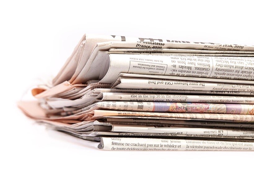 Newspapers show data in graphs.