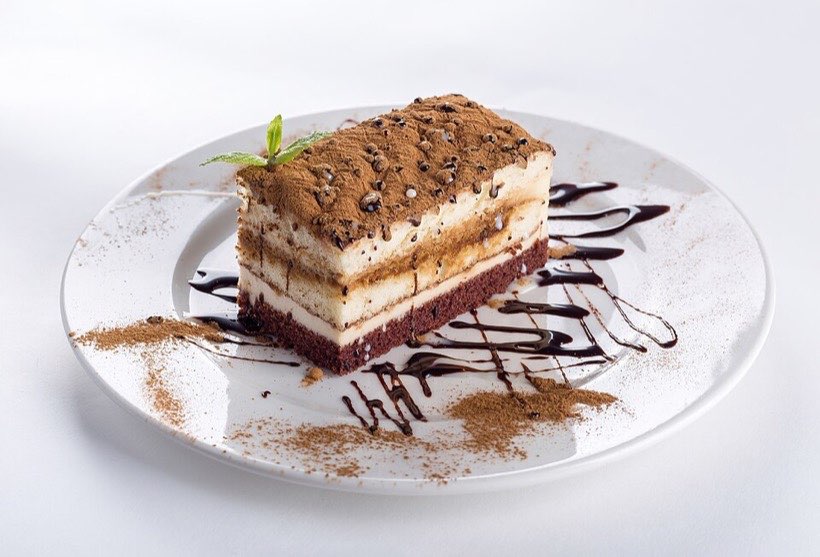 A cake cut into equal pieces.