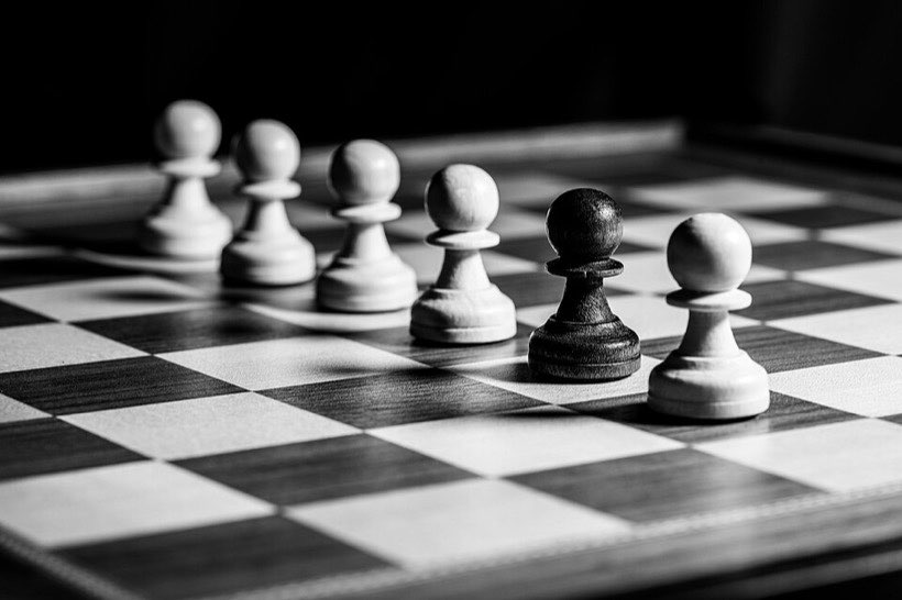 A chessboard has 64 squares.